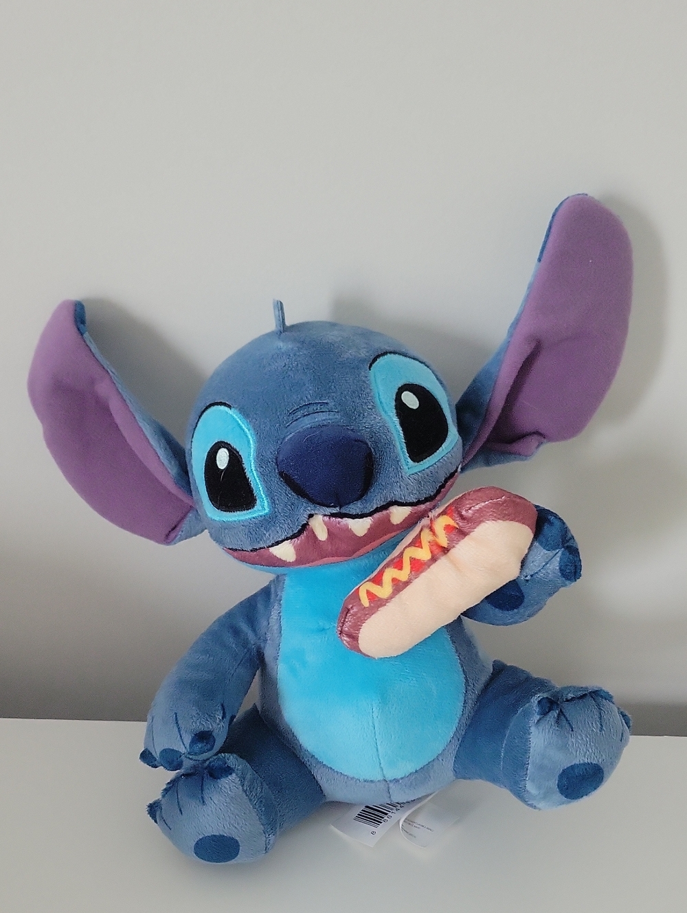 Disney Stitch Plush with Hot Dog - Blue and Purple